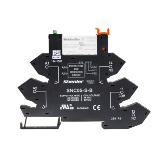 RS PRO Electromechanical Interface Relay DIN Rail Mount, 60V ac/dc Coil, SPDT, 6A Switching Current 144-1587