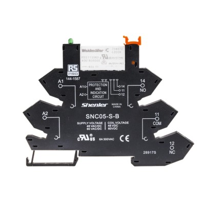 RS PRO Electromechanical Interface Relay DIN Rail Mount, 60V ac/dc Coil, SPDT, 6A Switching Current 144-1587