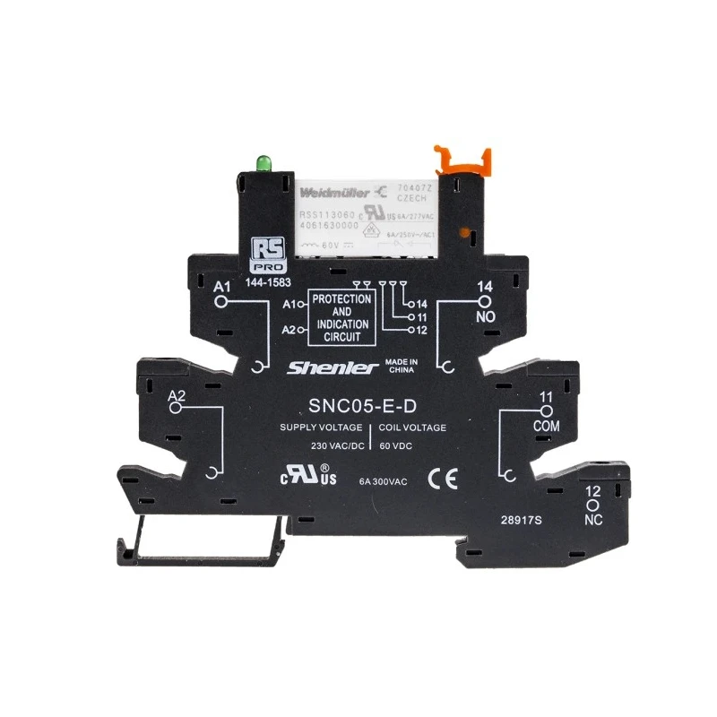 RS PRO Electromechanical Interface Relay, DIN Rail Mount, 230V AC Coil, SPDT Contact, 8A Coil Current 144-1583