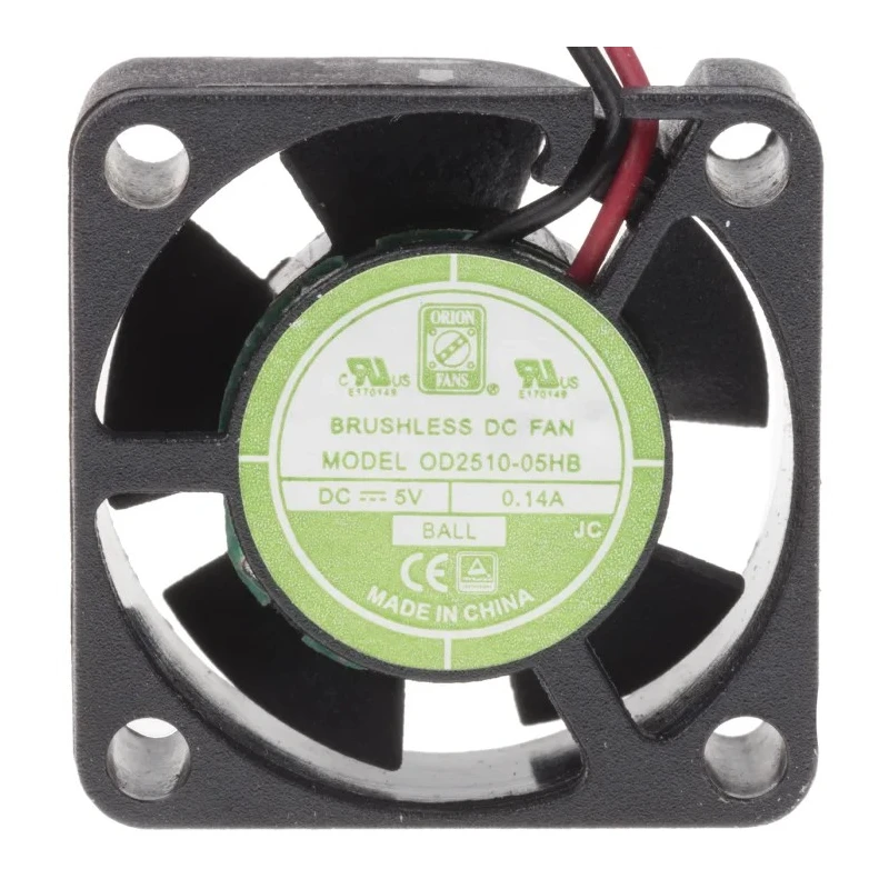 RS PRO Axial Fan, 5V dc, 700 mW Power, 140 mA Max Current, 4.6 m³/h Air Flow, IP55 Rated, 25x25x10 mm Frame Size IP55