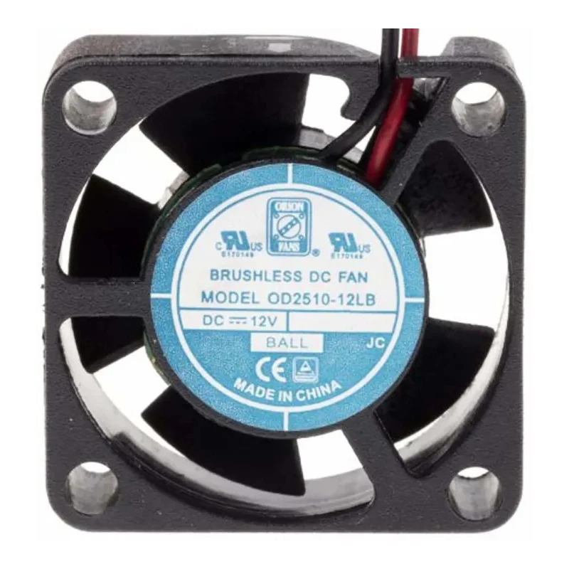 RS PRO Axial Fan, 12V DC, 3.1 m³/h Airflow, 480 mW Power, 8000 RPM, IP55, Ball Bearing, 25 mm Frame 25mm IP55