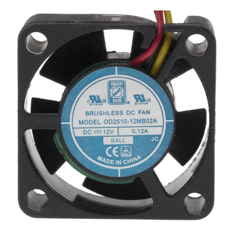 RS PRO Axial Fan 12V dc 1.44W 3.7m³/h 10000rpm Ball Bearing IP55 25x25x10 mm IP55