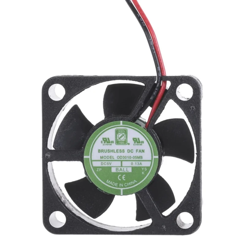 RS PRO 5V DC Axial Fan, 6.8 m³/h Airflow, 400 mW Power, 80 mA Max Current, IP55 Rated, 30x30x10.2 mm IP55