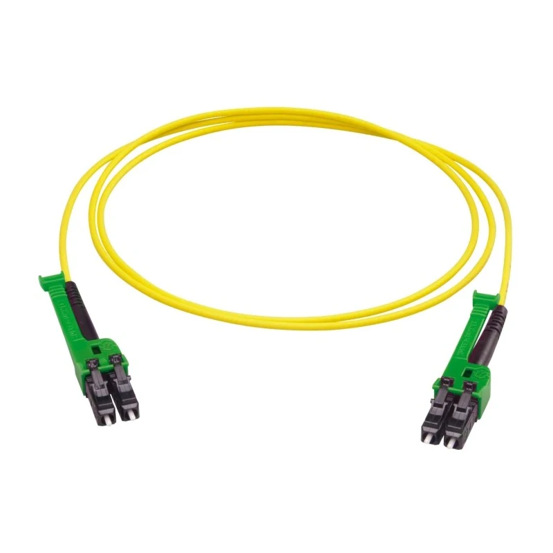 Huber+Suhner Fibre Optic Cable LC to LC Low Smoke Zero Halogen Yellow 1 m PCRS_LCAX_LCAX_A221T_01.0_S