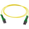 Huber+Suhner Fibre Optic Cable LC to LC Low Smoke Zero Halogen Yellow 1 m PCRS_LCAX_LCAX_A221T_01.0_S