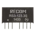 Recom DC/DC Converter 3.3V DC Output, 9-18V DC Input, 3W Power, Through Hole SIP-8 Package RS3-123.3S