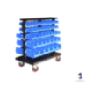 Mild Steel Both Side Bin Storage Trolley