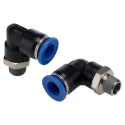 RS PRO Brass Pneumatic Fitting Male R 1/8 in Thread to 8mm Push-In Tube Connection Nickel Finish 144-2614
