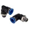 RS PRO Brass Pneumatic Fitting Male R 1/8 in Thread to 8mm Push-In Tube Connection Nickel Finish 144-2614
