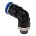 RS PRO Brass Pneumatic Fitting Male R 1/8 in Thread to 8mm Push-In Tube Connection Nickel Finish 144-2614