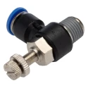 RS PRO Meter Out Control Speed Controller with Flow Regulation, Air Fluid Type, 0-150 psi 0-60 °C 144-2660