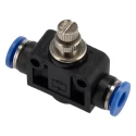 RS PRO Meter Out Control Speed Controller Push-In 6 mm Tube Ports 0-9.9 kgf/cm² 0°C to +60°C 144-2662