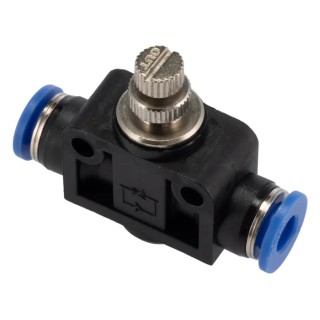 RS PRO Meter Out Control Speed Controller Push-In 6 mm Tube Ports 0-9.9 kgf/cm² 0°C to +60°C 144-2662