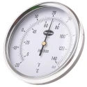 RS PRO Temperature Gauge Dial Thermometer Steel Case 100mm Dial Size Threaded Connection 60°C 324-8435