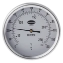 RS PRO Temperature Gauge Dial Thermometer Steel Case 100mm Dial 120°C Threaded Connection 324-8463