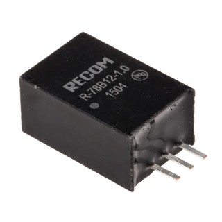 Recom Switching Regulator Through Hole 12V DC Output Voltage 32V DC Input 1A Output Current R-78B12-1.0