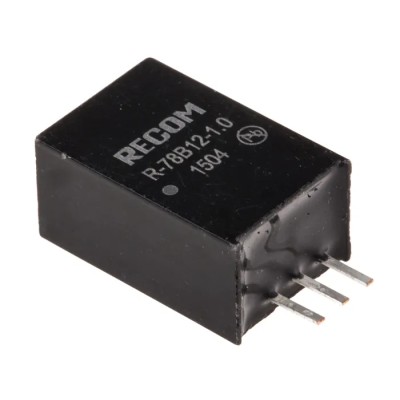 Recom Switching Regulator Through Hole 12V DC Output Voltage 32V DC Input 1A Output Current R-78B12-1.0