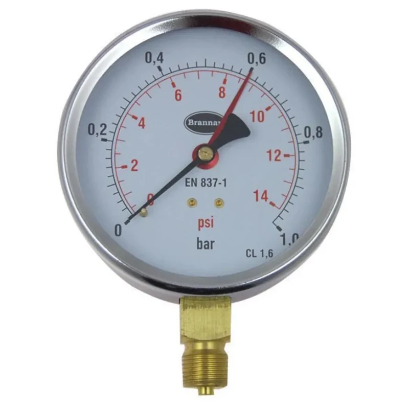 Brannan 100 mm G 3/8 Type G Pressure Gauge 1 bar 34/651/0