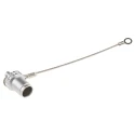 LEMO 1T Male Cable Seal IP68 Rated, Brass Material, Chrome Finish, Panel Mount Fitting IP68