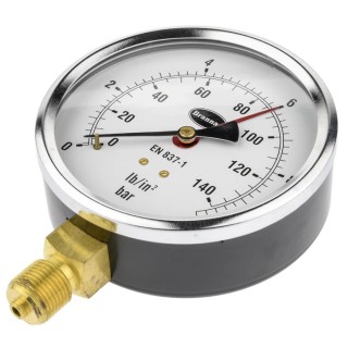 Brannan 100 mm G 3/8 Type G Pressure Gauge 10 bar 34/655/0