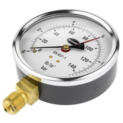 Brannan 100 mm G 3/8 Type G Pressure Gauge 10 bar 34/655/0