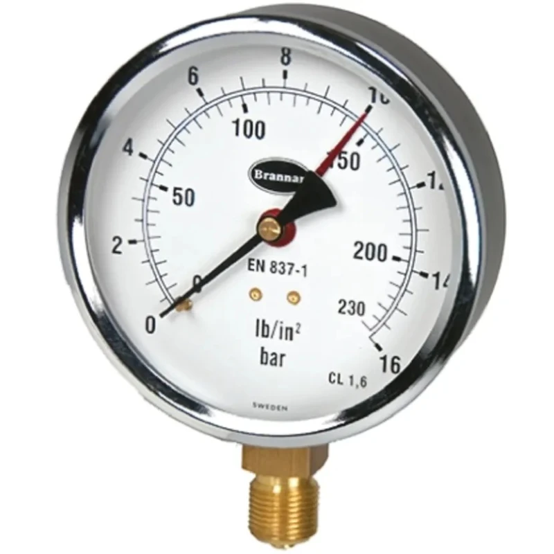 Brannan 100 mm G 3/8 Type G Pressure Gauge 16 bar 34/656/0