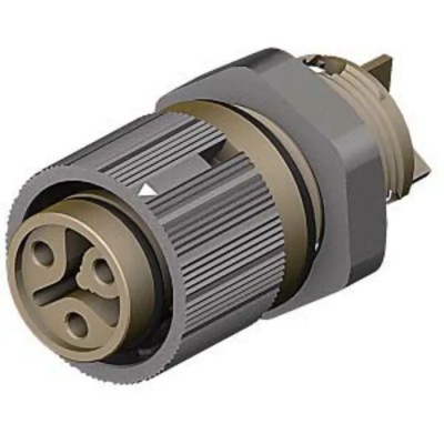 Wieland RST Mini Series Panel Mount Mini Connector Female Screw 3-Pole 16A 120V IP69 IP68 IP66 46.031.5050.4