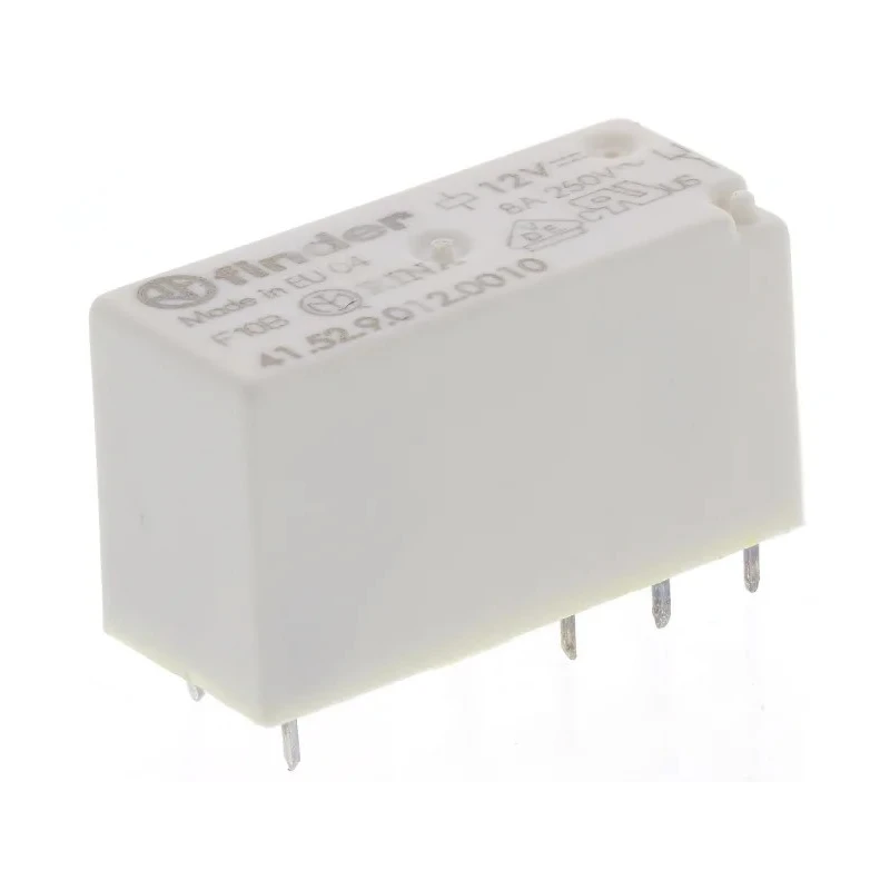Finder PCB Power Relay 12V DC Coil 8A Switching Current DPDT 41.52.9.012.0010