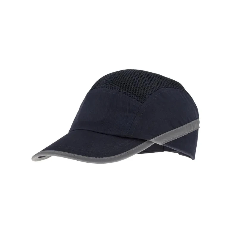 Portwest Navy Long Peak Bump Cap EN 812 Compliant Adjustable Strap 52 to 65 cm 144-3288