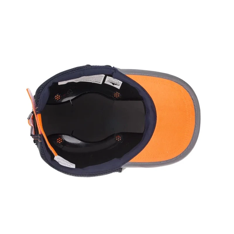 Portwest Orange Long Bump Cap Mesh Protective Headwear Adjustable Strap 52 to 65 cm 144-3289