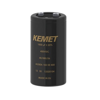KEMET Aluminium Cylindrical Can Capacitor 0.47F 25V DC Polar Screw Terminal ALS70A474NF025