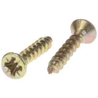 RS PRO Pozidriv Countersunk Steel Wood Screw Passivated Zinc Plated 3.5 mm Thread 20 mm Length 144-3473