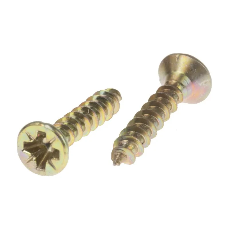 RS PRO Pozidriv Countersunk Steel Wood Screw Passivated Zinc Plated 3.5 mm Thread 20 mm Length 144-3473