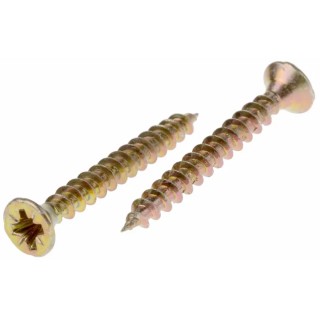 RS PRO Pozidriv Countersunk Steel Wood Screw Passivated Zinc Plated 4 mm Thread 35 mm Length 144-3477