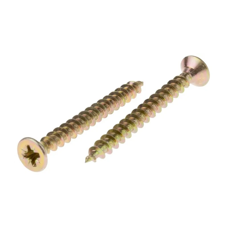 RS PRO Pozidriv Countersunk Steel Wood Screw Passivated Zinc Plated 5 mm Thread 50 mm Length 144-3484