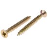 RS PRO Pozidriv Countersunk Steel Wood Screw Passivated Zinc Plated 5 mm Thread 50 mm Length 144-3484