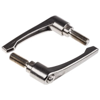 RS PRO Stainless Steel Clamping Lever M16 Thread Size x 40 mm Insert Length with 108 mm Handle Length 144-3603