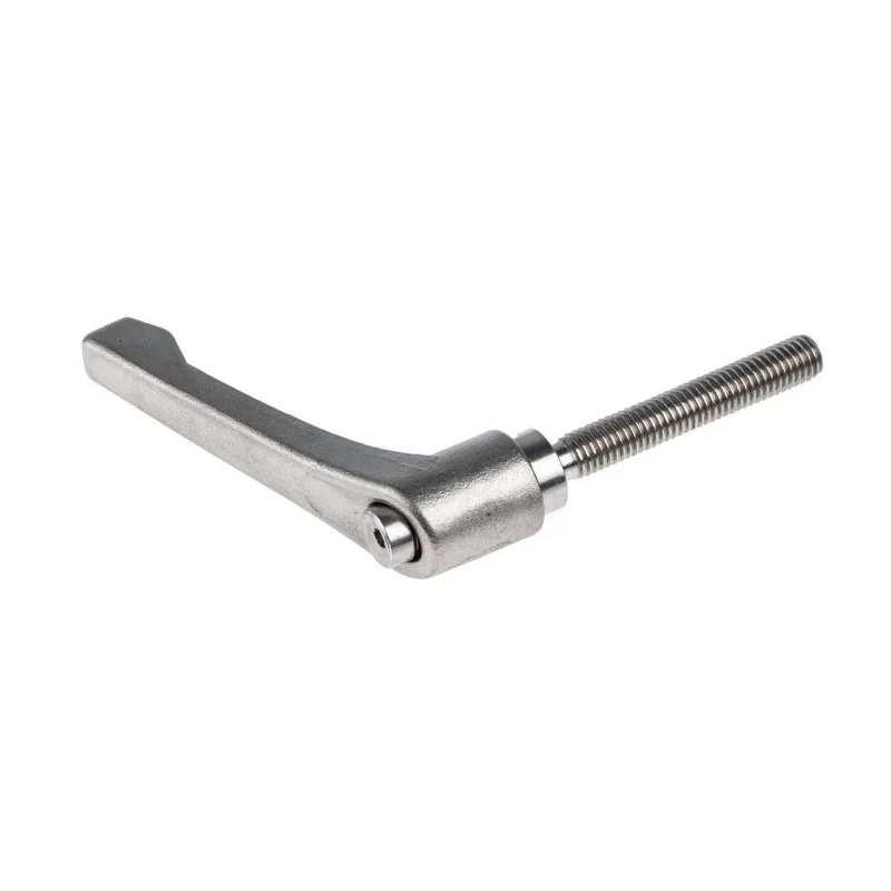 RS PRO Stainless Steel Clamping Lever M8 x 50 mm Thread Length, Handle Length 65 mm 144-3612