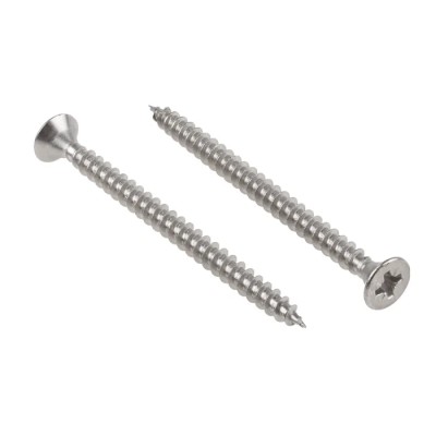RS PRO Pozidriv Countersunk Stainless Steel Wood Screw, 6 mm Thread, 80 mm Length 144-3515