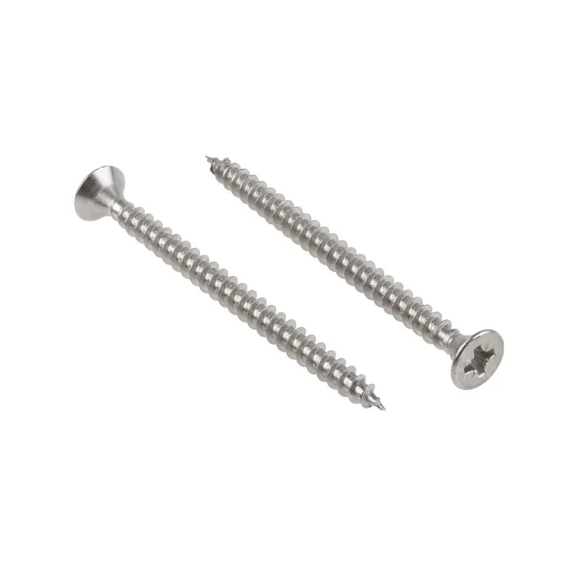 RS PRO Pozidriv Countersunk Stainless Steel Wood Screw, 6 mm Thread, 80 mm Length 144-3515