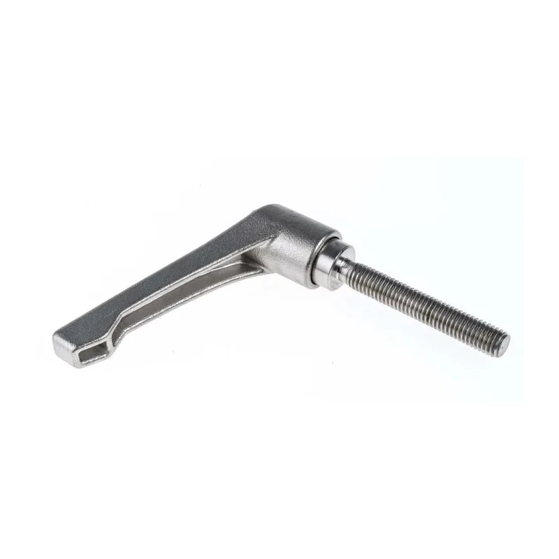 RS PRO Stainless Steel Clamping Lever M8 x 50 mm Thread Length, Handle Length 65 mm 144-3612
