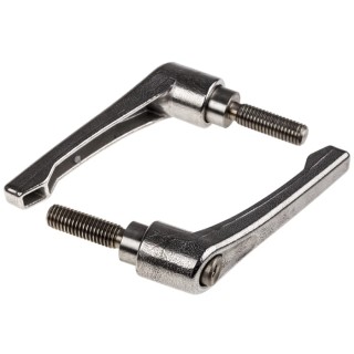RS PRO Stainless Steel Clamping Lever, Male Thread M10 x 32 mm Thread/Insert Length, 78 mm Length Model 144-3614