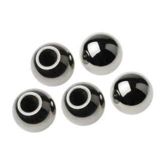 RS PRO Silver Aluminium Ball Clamping Knob M5 Threaded Hole with 7mm Thread Length and 16 mm Diameter 144-3652