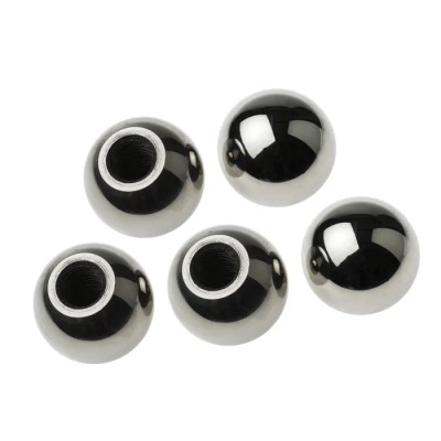 RS PRO Silver Aluminium Ball Clamping Knob, M10 Thread Size, 11mm Thread Length, 25 mm Knob Diameter 144-3657