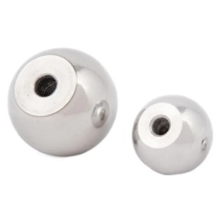 RS PRO Silver Aluminium Ball Clamping Knob M5 Threaded Hole 20 mm Diameter 9 mm Thread Length 144-3655