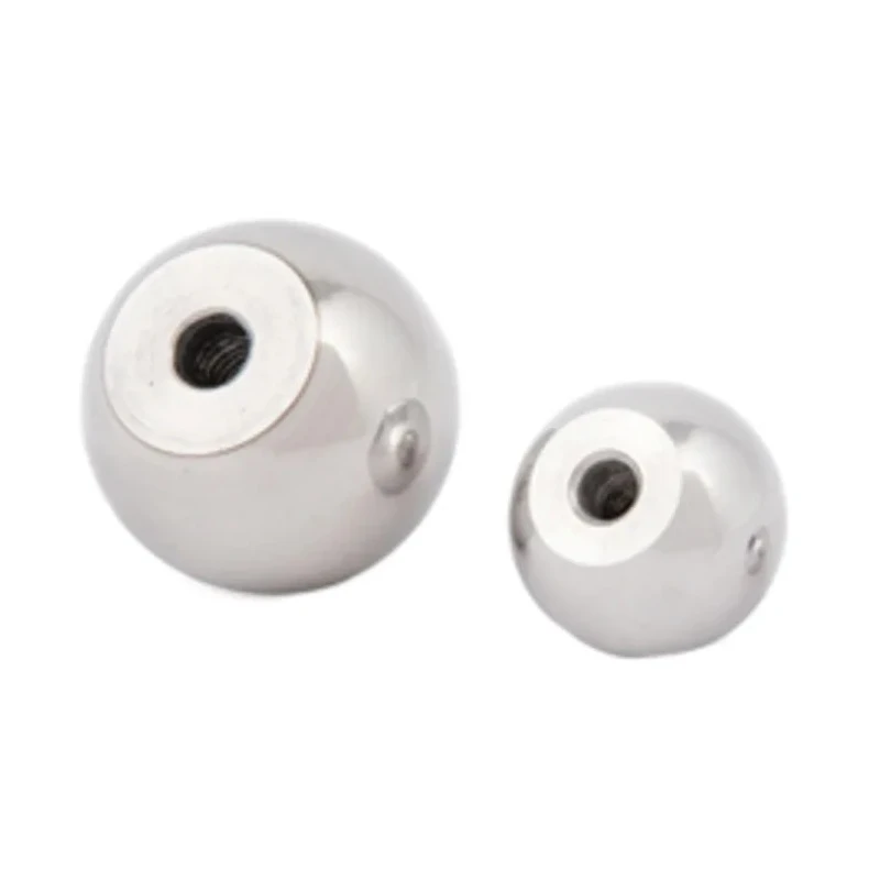 RS PRO Silver Aluminium Ball Clamping Knob M5 Threaded Hole 20 mm Diameter 9 mm Thread Length 144-3655