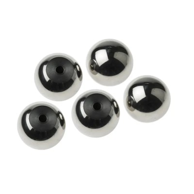 RS PRO Silver Aluminium Ball Clamping Knob M6 Threaded Hole 32 mm Diameter 15 mm Thread Length 144-3661