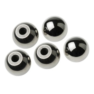 RS PRO Silver Aluminium Ball Clamping Knob, Threaded Hole, 20 mm Diameter, 9 mm Thread Length 144-3656