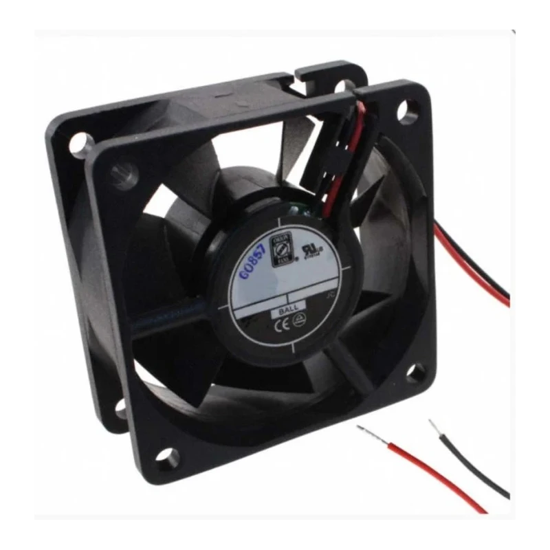 RS PRO Axial Fan, 24V DC, 28 CFM Air Flow, 3.9 W Power, 160 mA Max Current, IP55 Protection, 60 mm x 60 mm x 25 mm 144-4124
