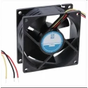 RS PRO Axial Fan, 12V DC, 4.56 W, 230 mA Max, 94.3 m³/h Air Flow, IP55, 80 mm Frame, Ball Bearing IP55